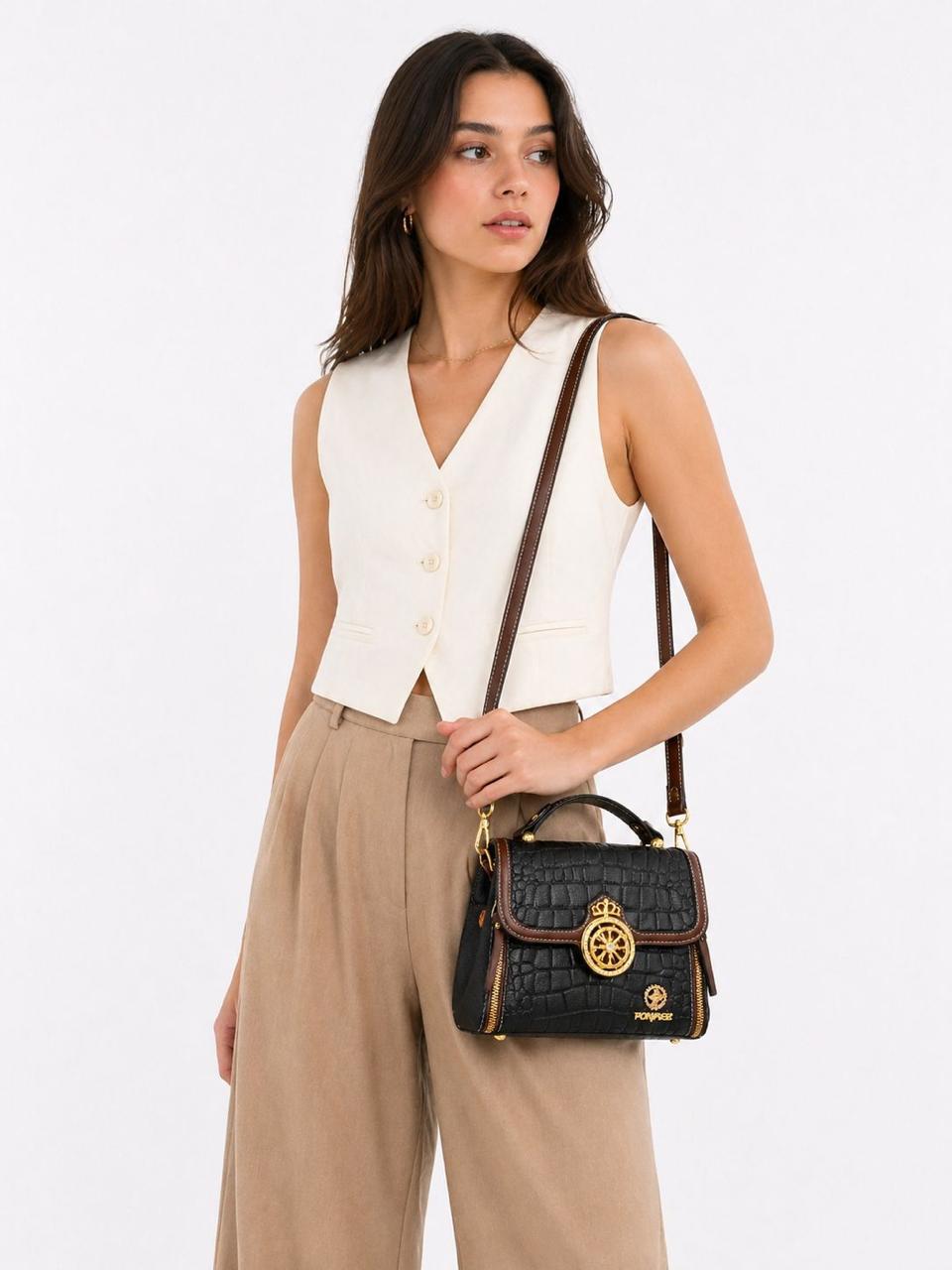 Royal Orbit Luxe Sling Bag (Black)