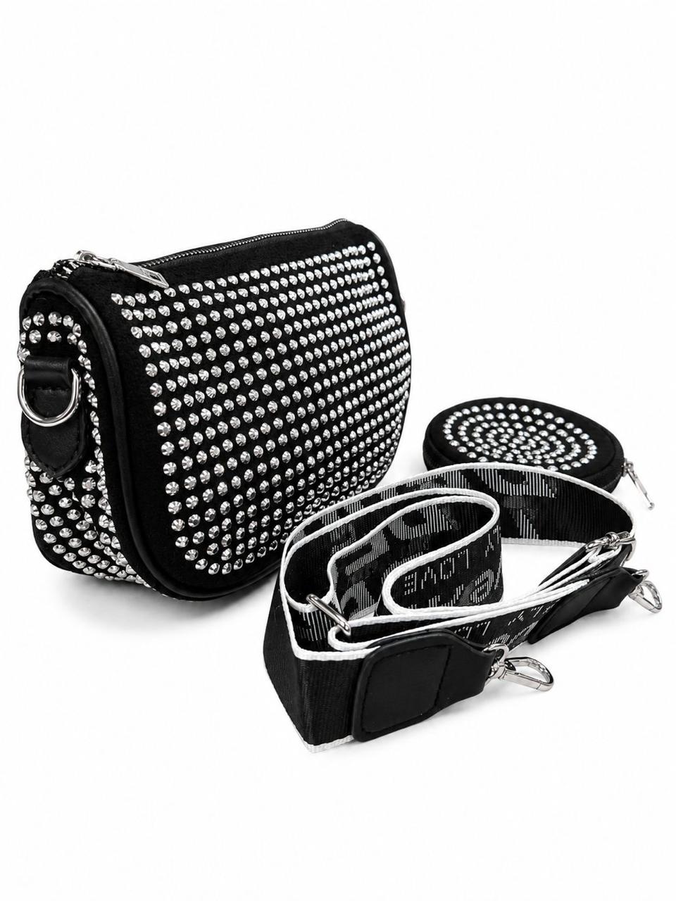 Midnight Spark Studded Sling Bag