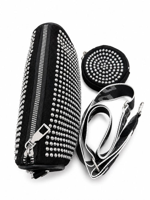 Midnight Spark Studded Sling Bag