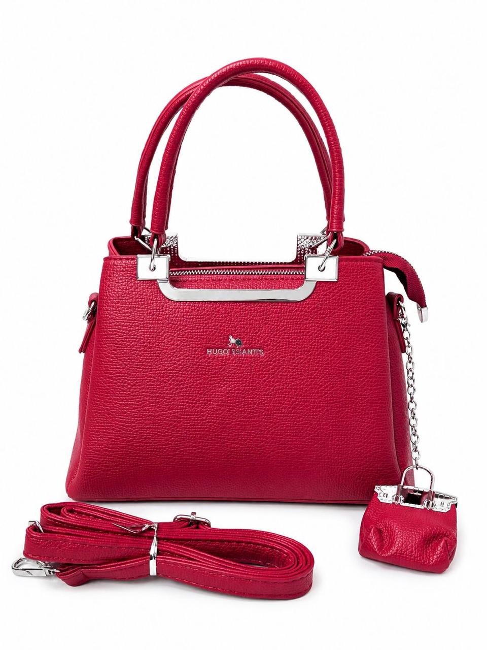 Ruby Elegance Hand Bag (Red)