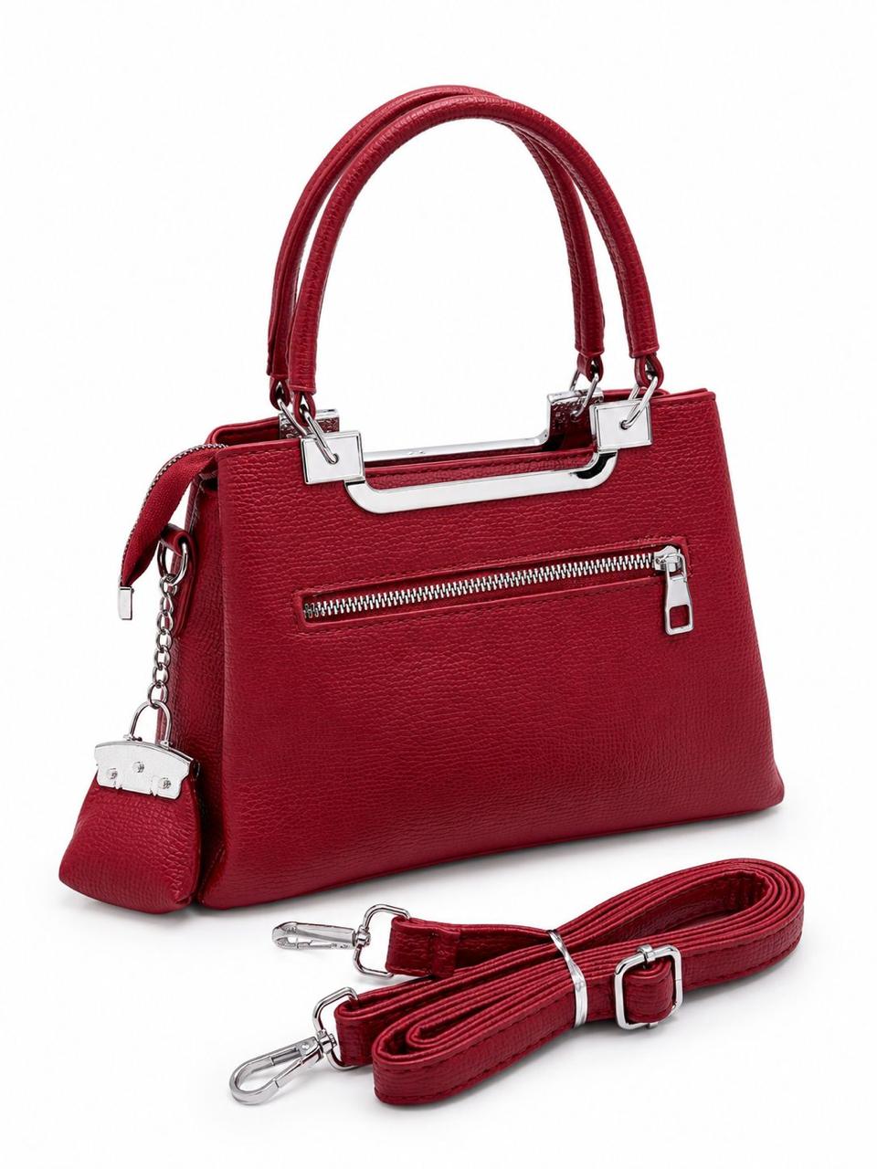 Ruby Elegance Hand Bag (Red)