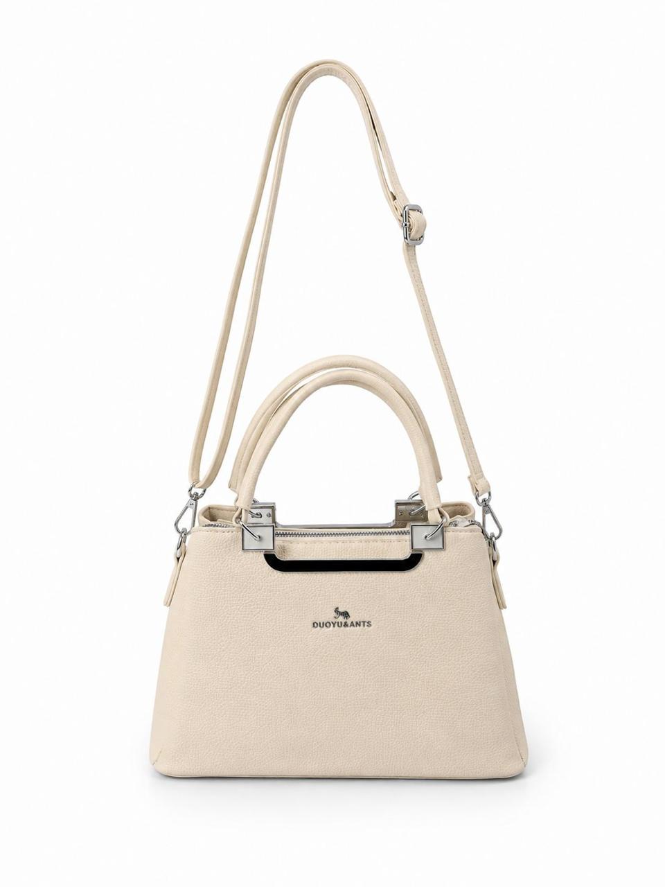 Ruby Elegance Hand Bag (White)