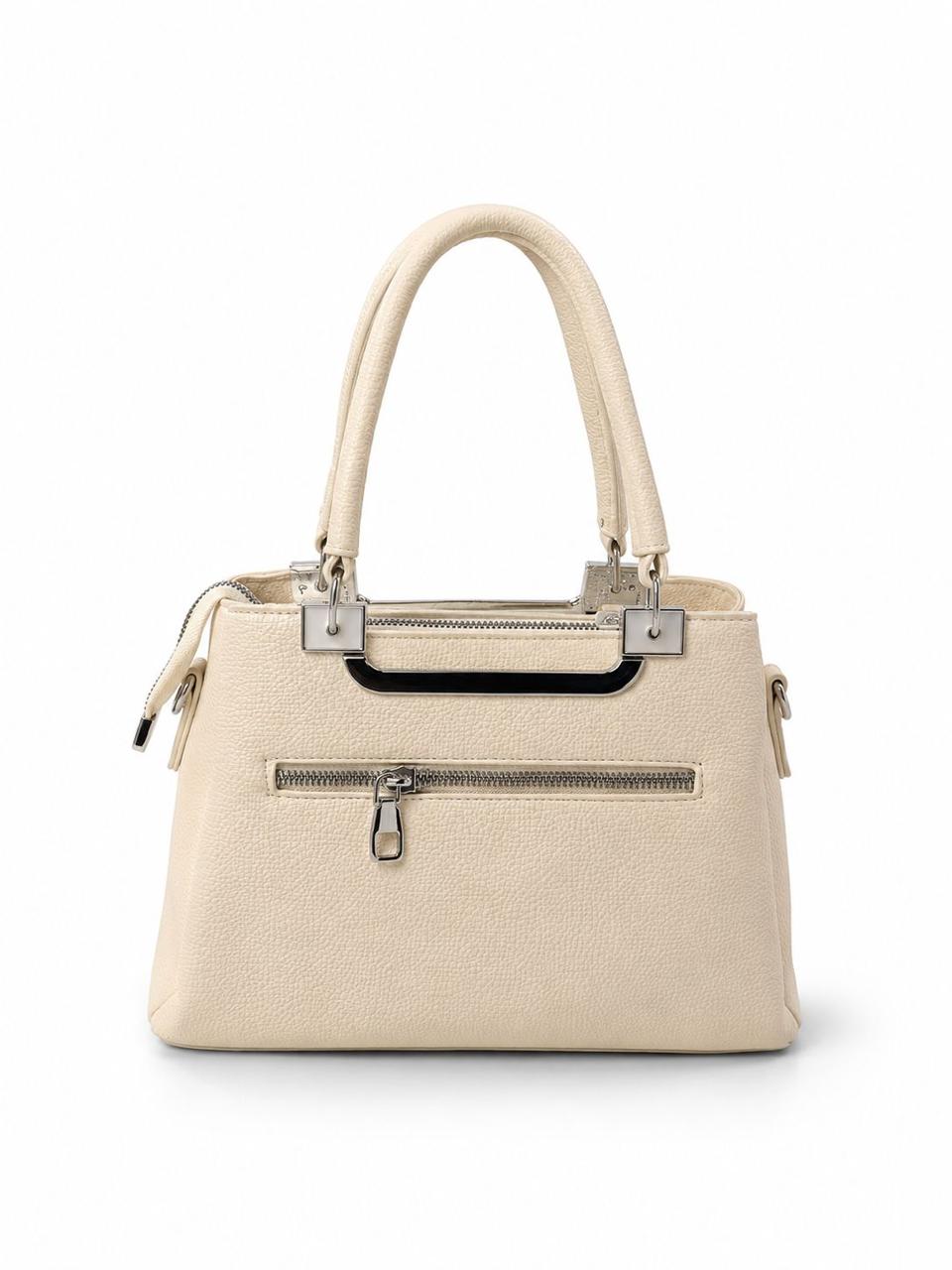 Ruby Elegance Hand Bag (White)