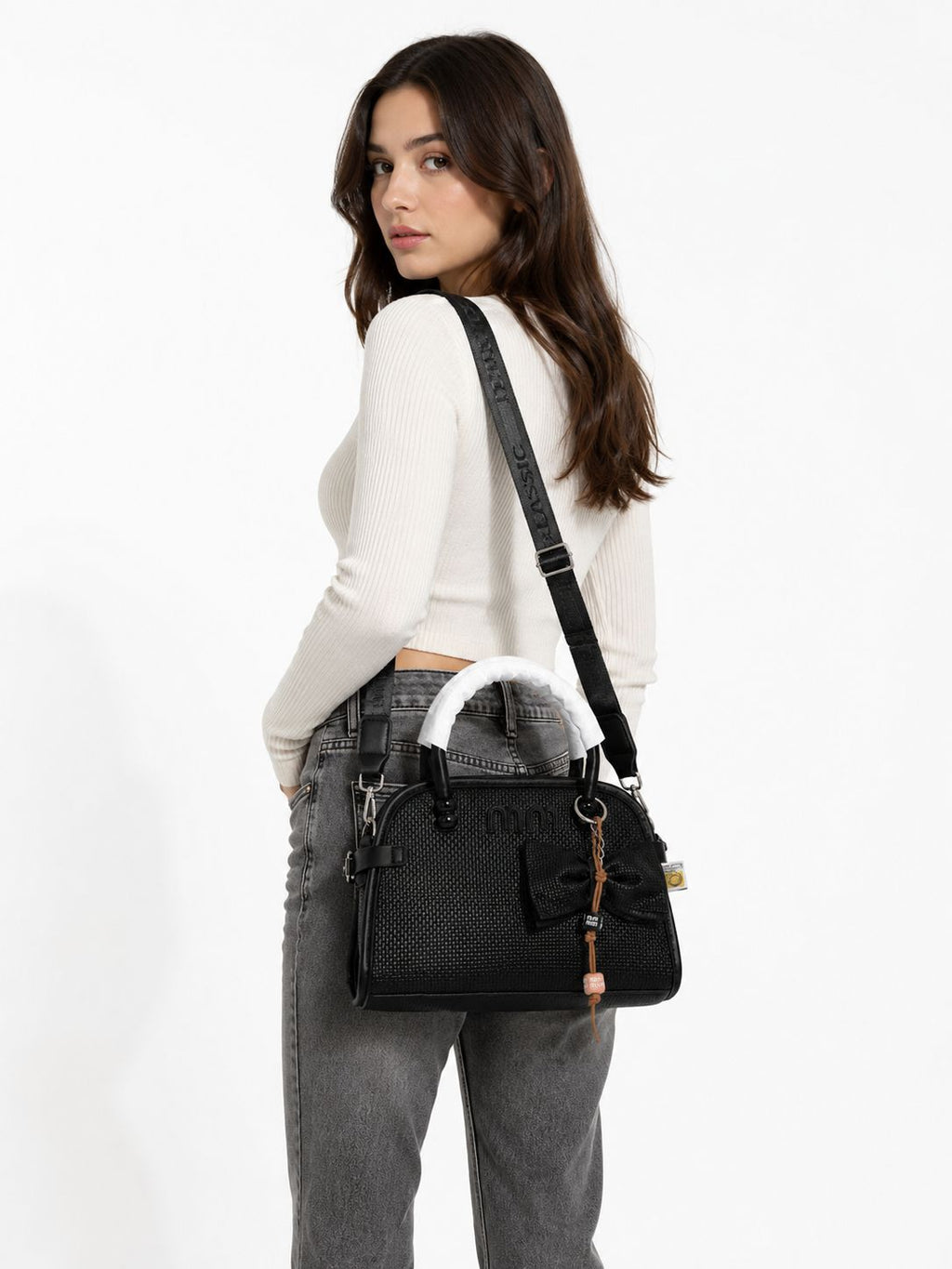 The Willow Charm Bag (Black)